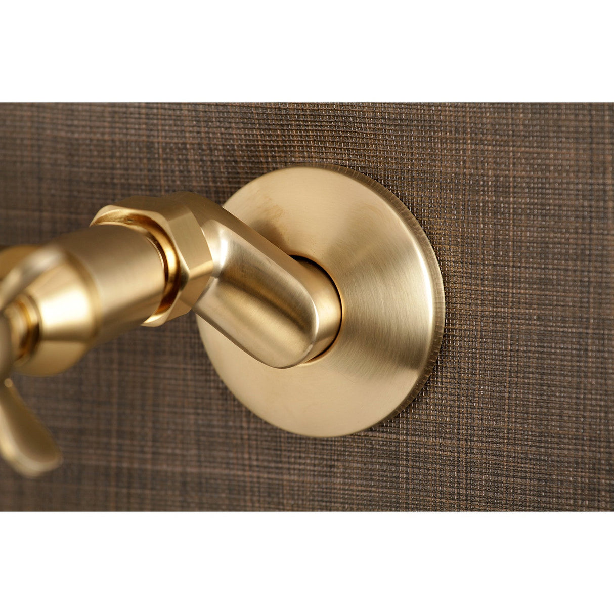 Essex KS115SB Two-Handle 2-Hole Wall Mount Bathroom Faucet, Brushed Brass