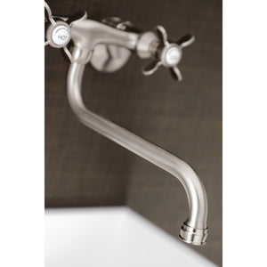 Essex KS115SN Two-Handle 2-Hole Wall Mount Bathroom Faucet, Brushed Nickel