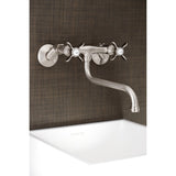 Essex KS115SN Two-Handle 2-Hole Wall Mount Bathroom Faucet, Brushed Nickel