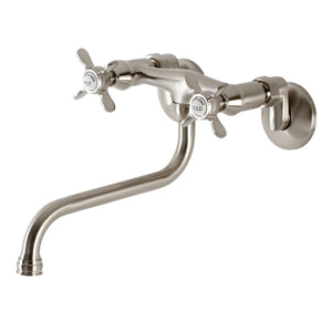 Essex KS115SN Two-Handle 2-Hole Wall Mount Bathroom Faucet, Brushed Nickel