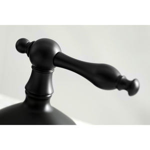 Heritage KS1160NL Two-Handle 3-Hole Deck Mount Widespread Bathroom Faucet with Brass Pop-Up, Matte Black