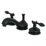 Tudor KS1160TAL Two-Handle 3-Hole Deck Mount Widespread Bathroom Faucet with Brass Pop-Up, Matte Black