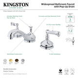 KS1161FL Two-Handle 3-Hole Deck Mount Widespread Bathroom Faucet with Brass Pop-Up, Polished Chrome