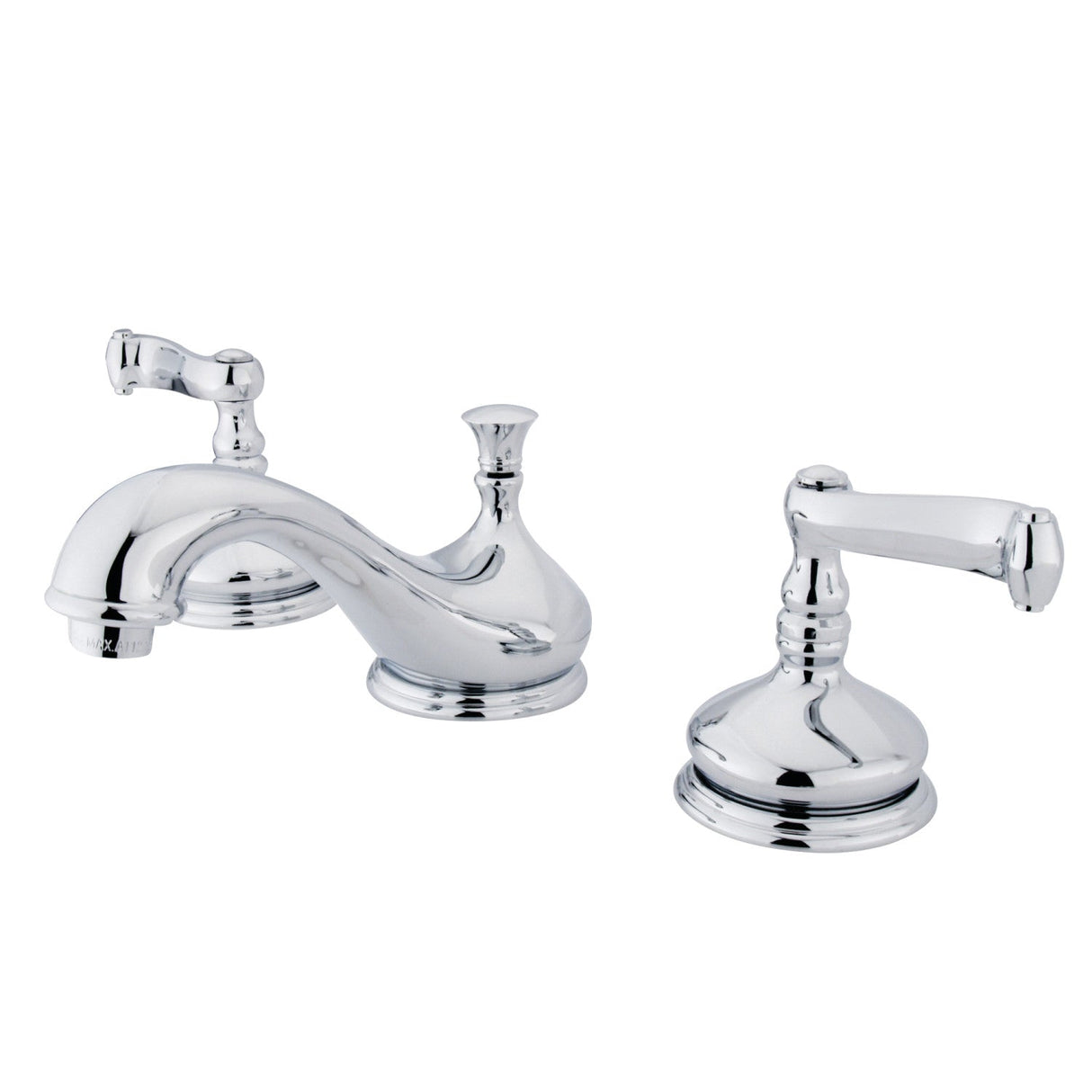 KS1161FL Two-Handle 3-Hole Deck Mount Widespread Bathroom Faucet with Brass Pop-Up, Polished Chrome