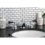 Duchess KS1161PKL Two-Handle 3-Hole Deck Mount Widespread Bathroom Faucet with Brass Pop-Up, Polished Chrome
