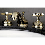 Essex KS1162BEX Two-Handle 3-Hole Deck Mount Widespread Bathroom Faucet with Brass Pop-Up, Polished Brass