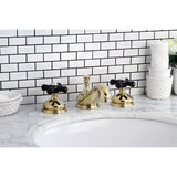 Duchess KS1162PKX Two-Handle 3-Hole Deck Mount Widespread Bathroom Faucet with Brass Pop-Up, Polished Brass