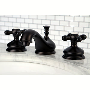 Heritage KS1165AX Two-Handle 3-Hole Deck Mount Widespread Bathroom Faucet with Brass Pop-Up, Oil Rubbed Bronze
