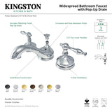Heritage KS1165NL Two-Handle 3-Hole Deck Mount Widespread Bathroom Faucet with Brass Pop-Up, Oil Rubbed Bronze