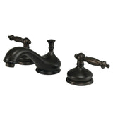 Heritage KS1165TL Two-Handle 3-Hole Deck Mount Widespread Bathroom Faucet with Brass Pop-Up, Oil Rubbed Bronze