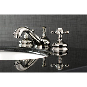 Vintage KS1166BX Two-Handle 3-Hole Deck Mount Widespread Bathroom Faucet with Brass Pop-Up, Polished Nickel