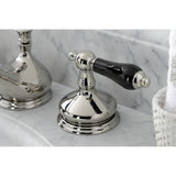 Duchess KS1166PKL Two-Handle 3-Hole Deck Mount Widespread Bathroom Faucet with Brass Pop-Up, Polished Nickel