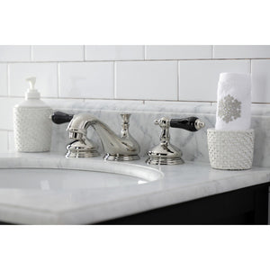 Duchess KS1166PKL Two-Handle 3-Hole Deck Mount Widespread Bathroom Faucet with Brass Pop-Up, Polished Nickel