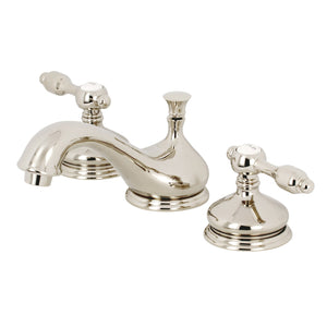 Tudor KS1166TAL Two-Handle 3-Hole Deck Mount Widespread Bathroom Faucet with Brass Pop-Up, Polished Nickel