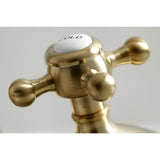 Vintage KS1167BX Two-Handle 3-Hole Deck Mount Widespread Bathroom Faucet with Brass Pop-Up, Brushed Brass