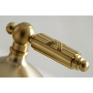 Georgian KS1167GL Two-Handle 3-Hole Deck Mount Widespread Bathroom Faucet with Brass Pop-Up, Brushed Brass