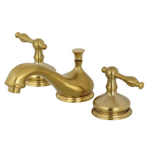 Heritage KS1167NL Two-Handle 3-Hole Deck Mount Widespread Bathroom Faucet with Brass Pop-Up, Brushed Brass