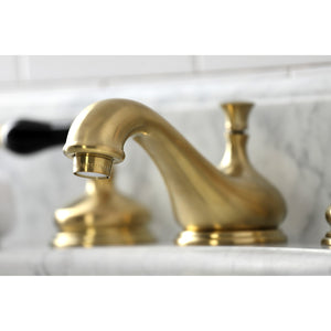 Duchess KS1167PKL Two-Handle 3-Hole Deck Mount Widespread Bathroom Faucet with Brass Pop-Up, Brushed Brass