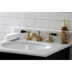 Duchess KS1167PKL Two-Handle 3-Hole Deck Mount Widespread Bathroom Faucet with Brass Pop-Up, Brushed Brass