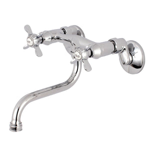 Essex KS116C Two-Handle 2-Hole Wall Mount Bathroom Faucet, Polished Chrome