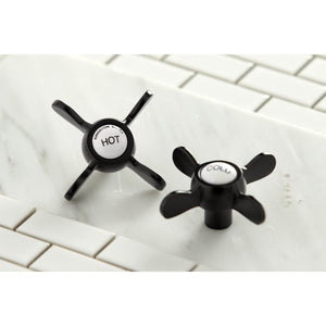 Essex KS116MB Two-Handle 2-Hole Wall Mount Bathroom Faucet, Matte Black