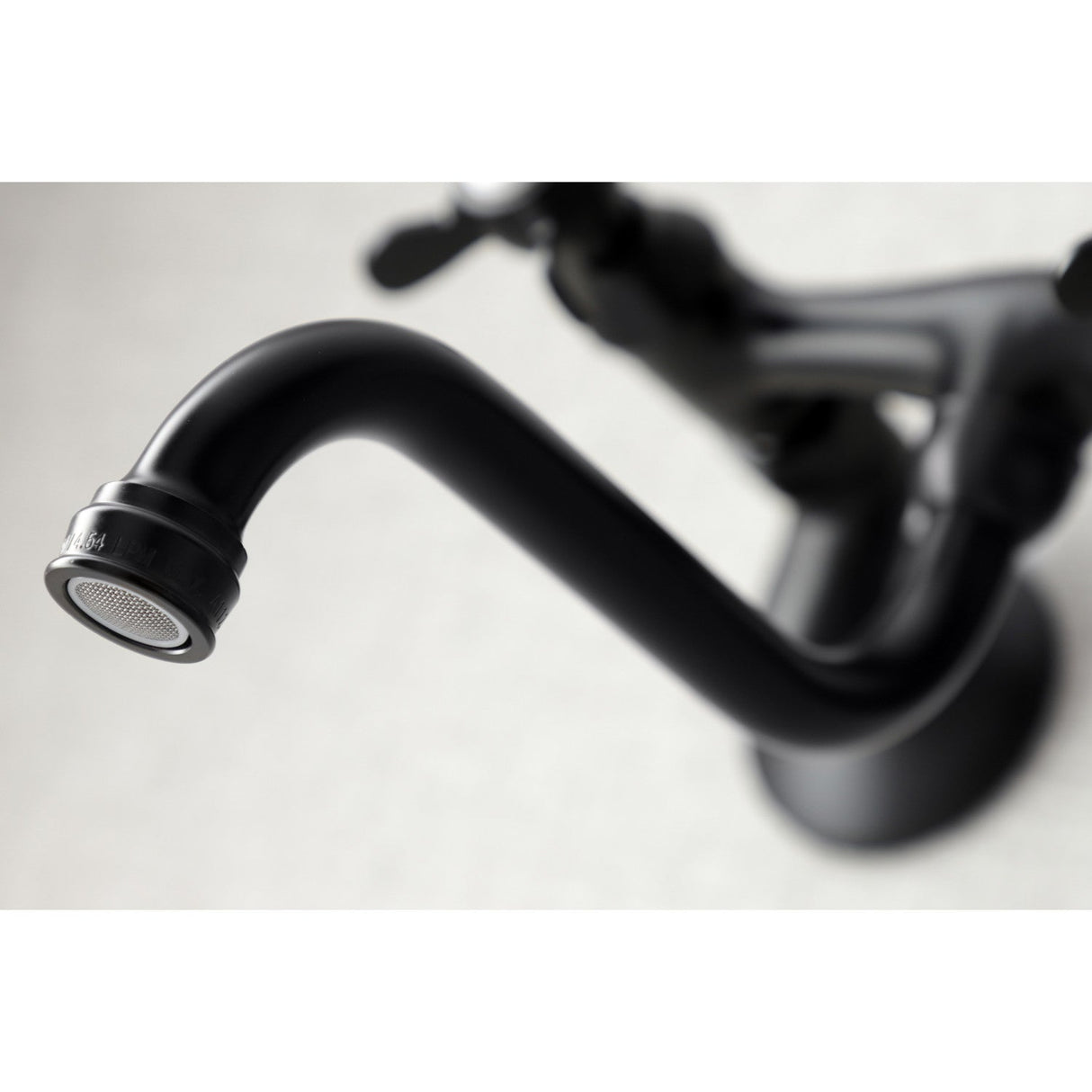 Essex KS116MB Two-Handle 2-Hole Wall Mount Bathroom Faucet, Matte Black