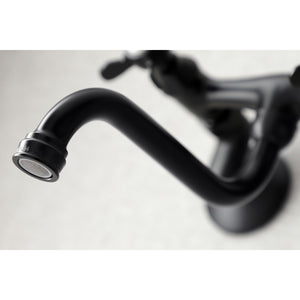 Essex KS116MB Two-Handle 2-Hole Wall Mount Bathroom Faucet, Matte Black