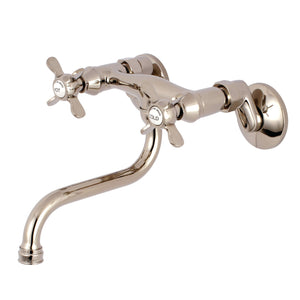 Essex KS116PN Two-Handle 2-Hole Wall Mount Bathroom Faucet, Polished Nickel