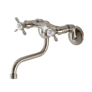 Essex KS116SN Two-Handle 2-Hole Wall Mount Bathroom Faucet, Brushed Nickel