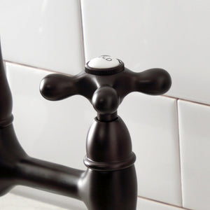 Heritage KS1175AX Two-Handle 2-Hole Deck Mount Bridge Kitchen Faucet, Oil Rubbed Bronze