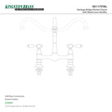 Tudor KS1175TAL Two-Handle 2-Hole Deck Mount Bridge Kitchen Faucet, Oil Rubbed Bronze