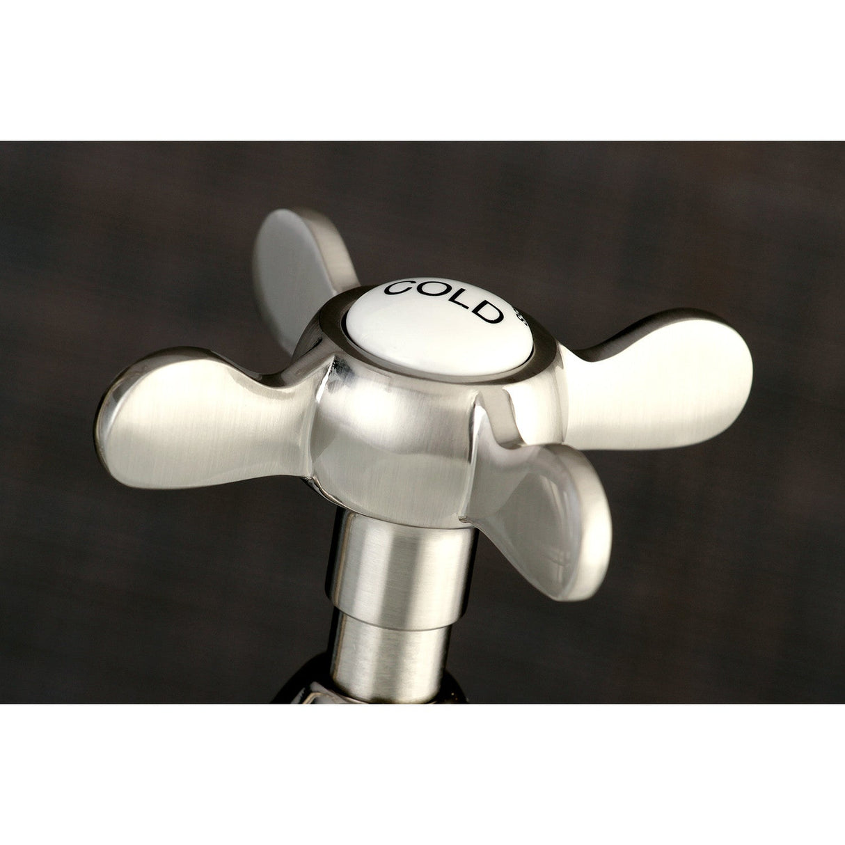 Essex KS1178BEX Two-Handle 2-Hole Deck Mount Bridge Kitchen Faucet, Brushed Nickel