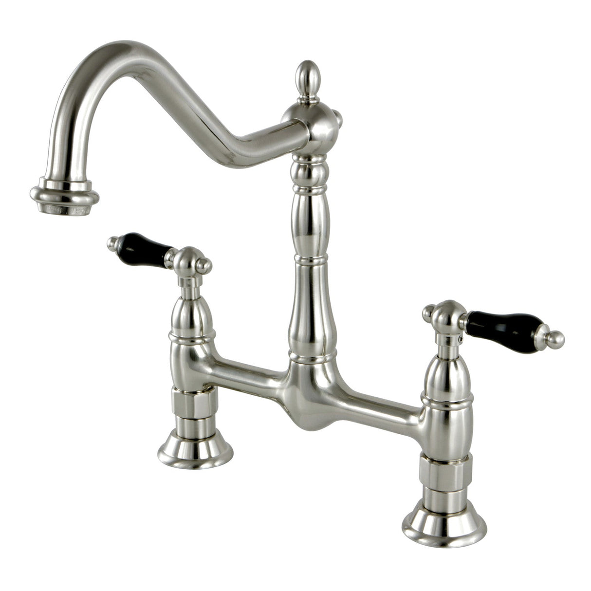 Duchess KS1178PKL Two-Handle 2-Hole Deck Mount Bridge Kitchen Faucet, Brushed Nickel