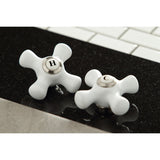 Heritage KS1178PX Two-Handle 2-Hole Deck Mount Bridge Kitchen Faucet, Brushed Nickel