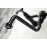 Essex KS1210BEX Two-Handle 2-Hole Wall Mount Bathroom Faucet, Matte Black