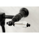 Wilshire KS1210WLL Two-Handle 2-Hole Wall Mount Bathroom Faucet, Matte Black