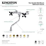 Duchess KS1212PKX Two-Handle 2-Hole Wall Mount Bathroom Faucet, Polished Brass