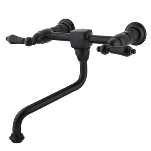 Heritage KS1215AL Two-Handle 2-Hole Wall Mount Bathroom Faucet, Oil Rubbed Bronze
