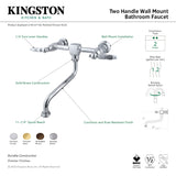 Heritage KS1215GL Two-Handle 2-Hole Wall Mount Bathroom Faucet, Oil Rubbed Bronze
