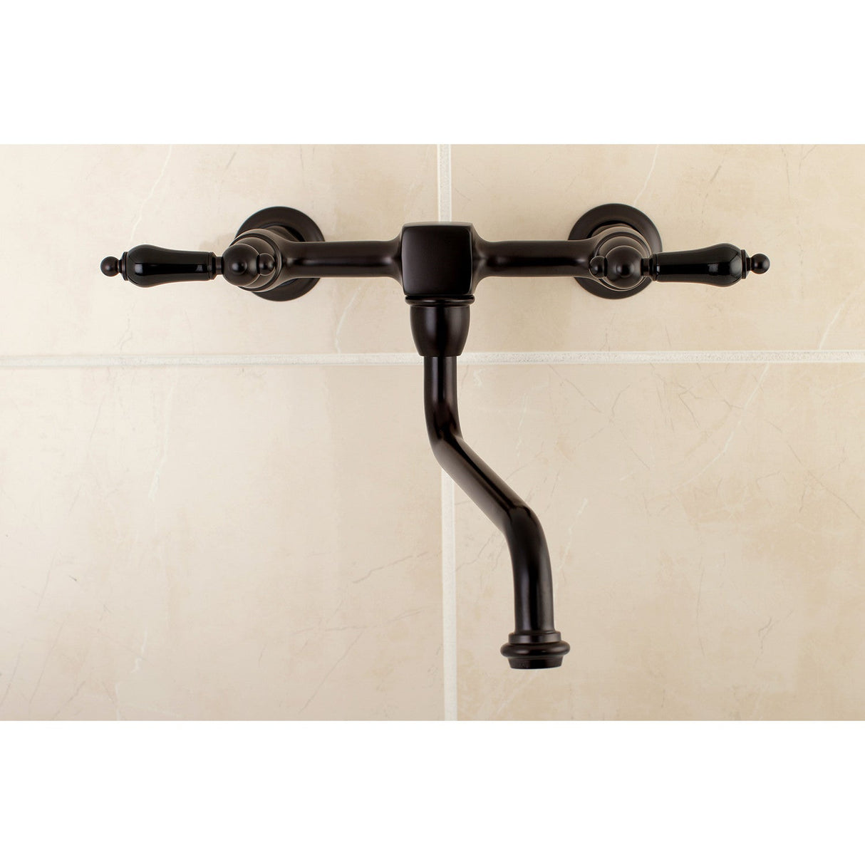 Duchess KS1215PKL Two-Handle 2-Hole Wall Mount Bathroom Faucet, Oil Rubbed Bronze
