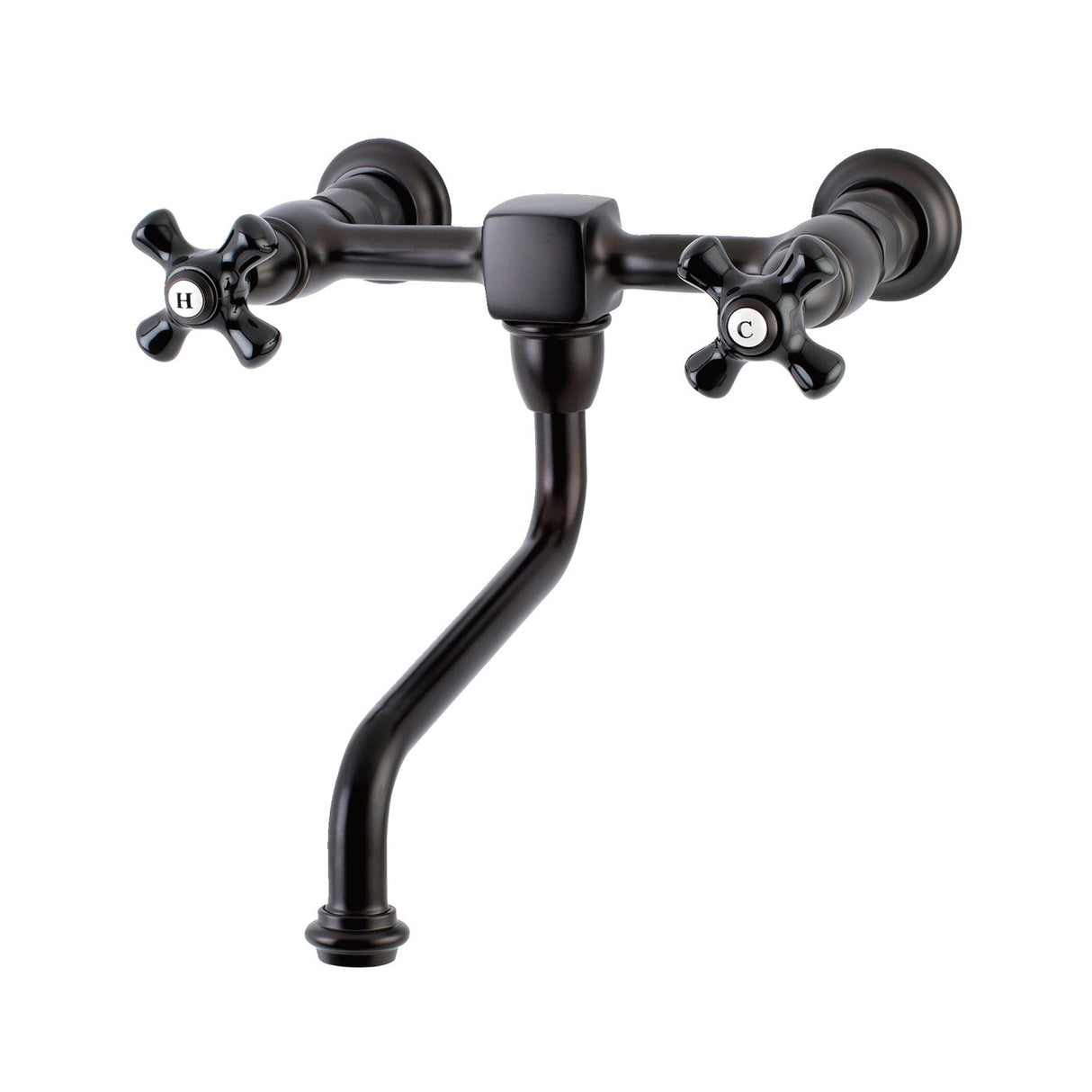 Duchess KS1215PKX Two-Handle 2-Hole Wall Mount Bathroom Faucet, Oil Rubbed Bronze