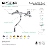 Tudor KS1215TAL Two-Handle 2-Hole Wall Mount Bathroom Faucet, Oil Rubbed Bronze