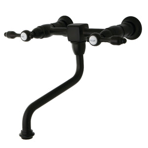 Tudor KS1215TAL Two-Handle 2-Hole Wall Mount Bathroom Faucet, Oil Rubbed Bronze