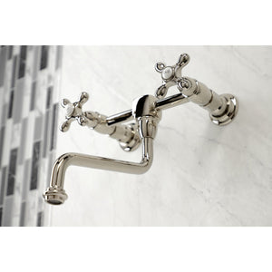 Heritage KS1216AX Two-Handle 2-Hole Wall Mount Bathroom Faucet, Polished Nickel