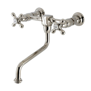 Heritage KS1216AX Two-Handle 2-Hole Wall Mount Bathroom Faucet, Polished Nickel