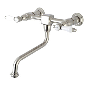 Bel-Air KS1218BPL Two-Handle 2-Hole Wall Mount Bathroom Faucet, Brushed Nickel