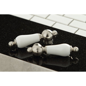 Heritage KS1218PL Two-Handle 2-Hole Wall Mount Bathroom Faucet, Brushed Nickel