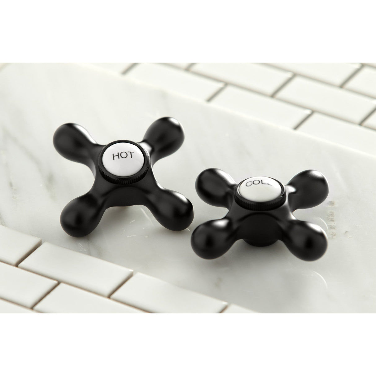 Heritage KS1220AX Two-Handle 3-Hole Wall Mount Bathroom Faucet, Matte Black