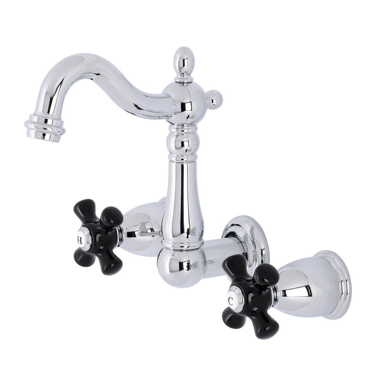 Duchess KS1221PKX Two-Handle Wall Mount Bathroom Faucet, Polished Chrome