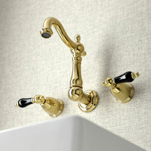 Duchess KS1222PKL Two-Handle Wall Mount Bathroom Faucet, Polished Brass